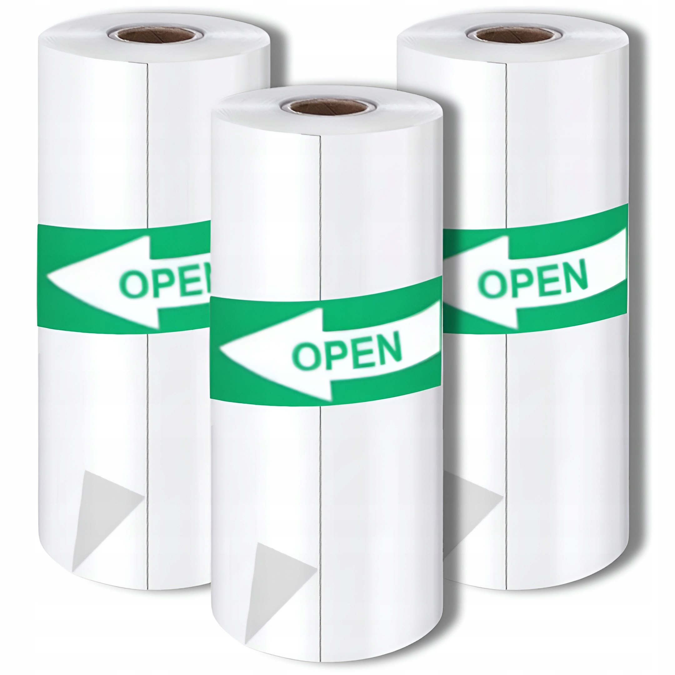 3xPAPIER TERMICZNY ROLKA SAMOPRZYLEPNA DO DRUKARKI DRUKUSIA ETYKIET APARATU