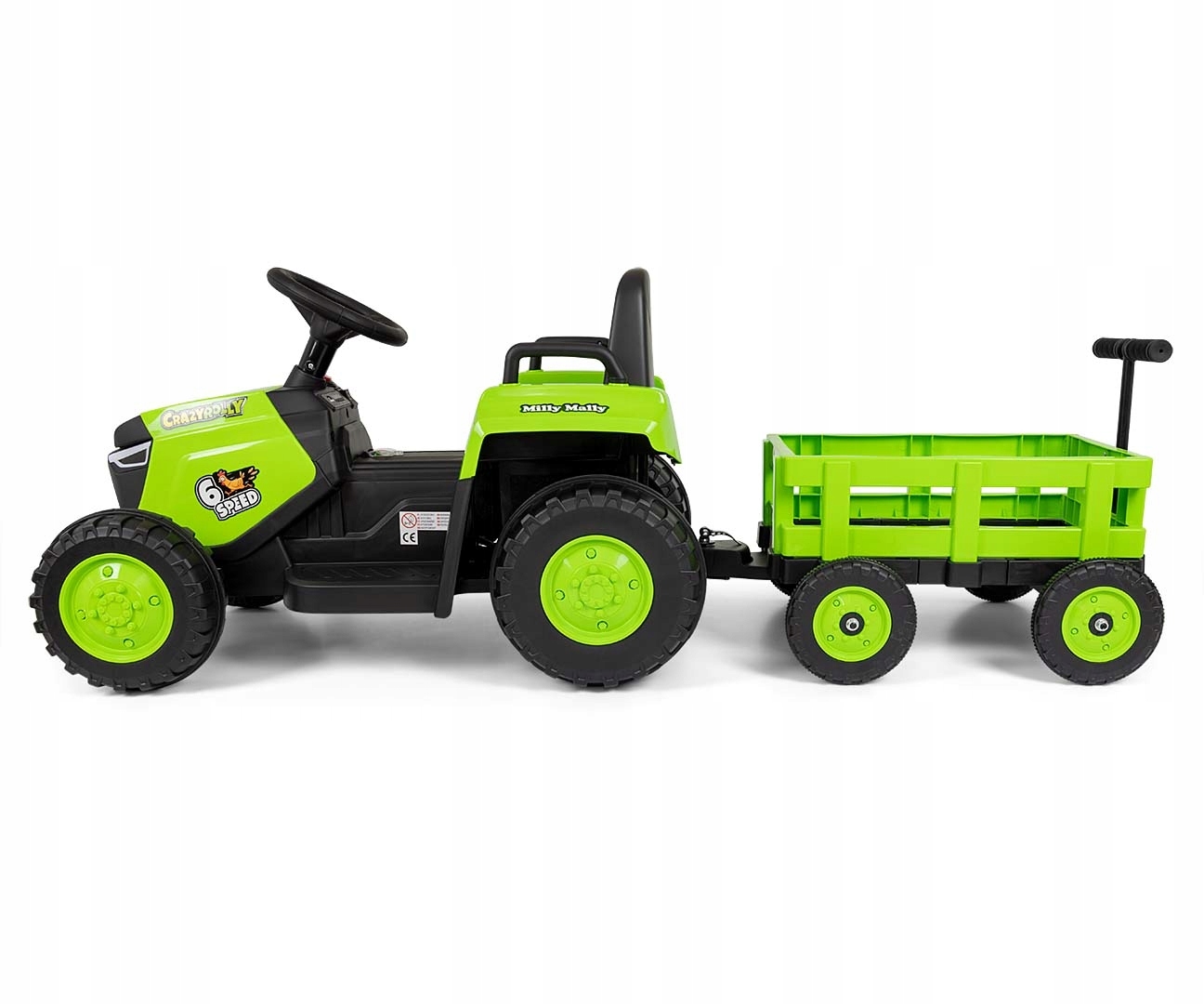 Battery Tractor for Baby LED 2 Motors 12V 55W Rolly Milly Mally Color green