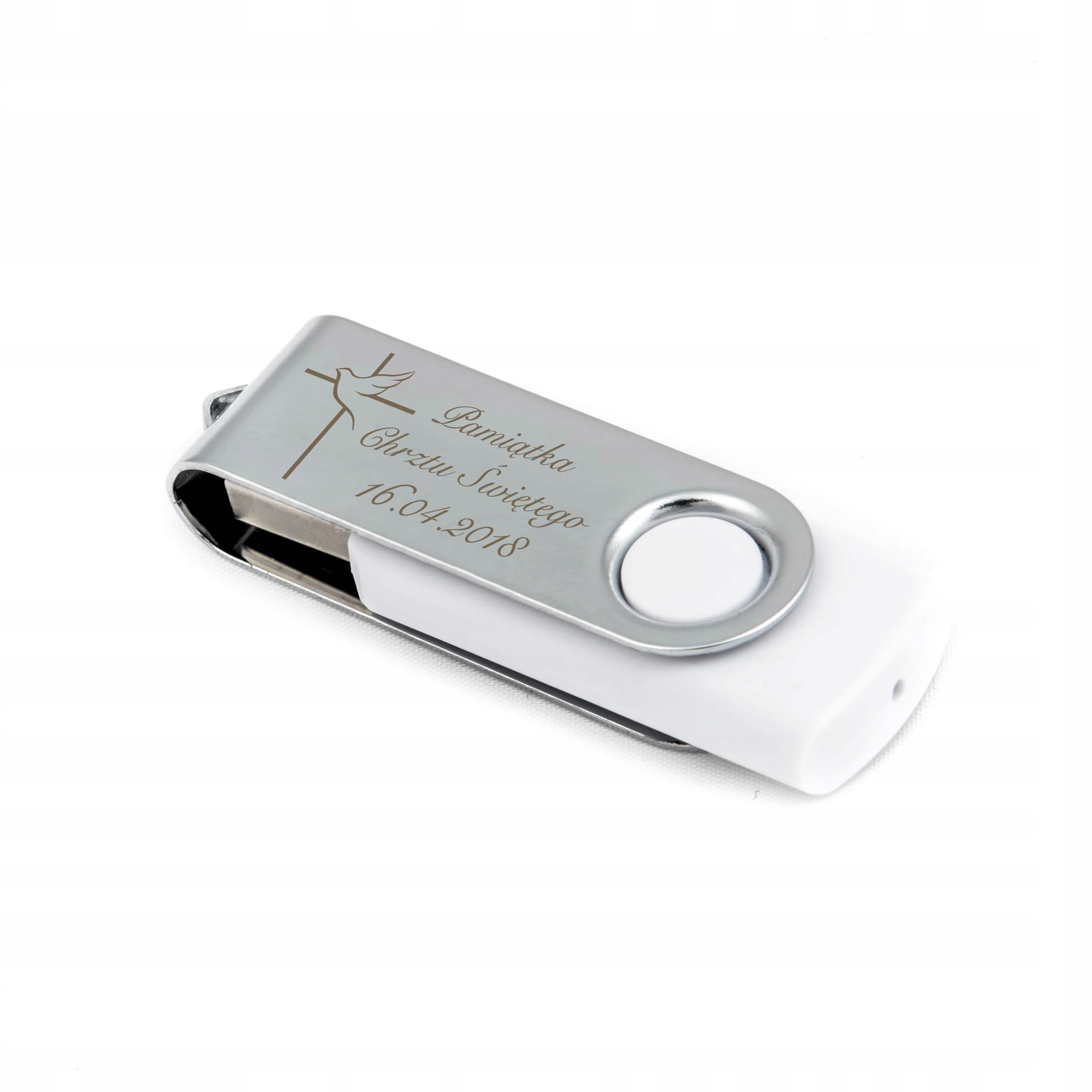 Pendrive Pamięć USB 8 GB z grawerem na CHRZEST ŚW Model twister 8 GB USB 2.0 grawer chrzciny