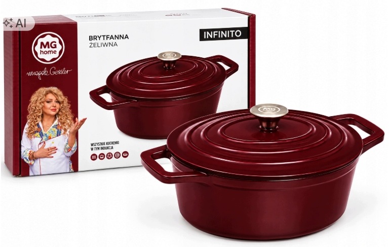 Zapékací Mísa litinový Mg Home Infinito 3,9L 28 cm s indukčním víkem
