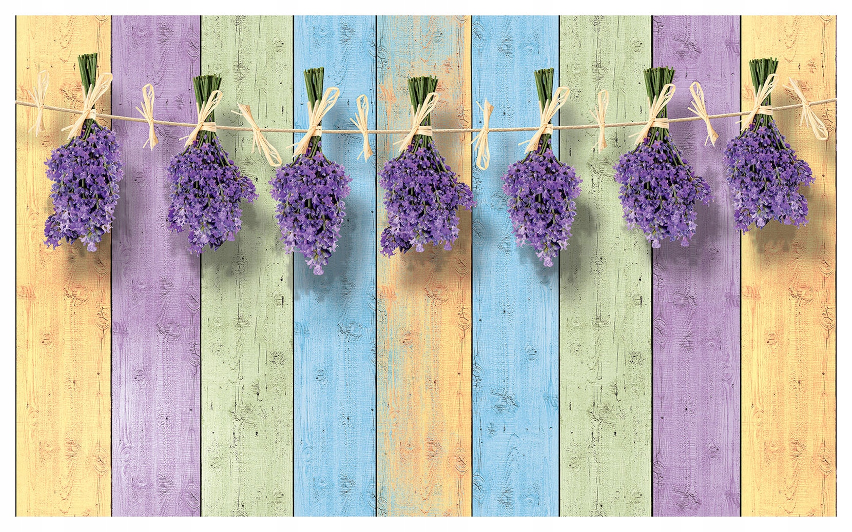 Fototapeta flizelina Levandule Provence kytice vintage prkna 312x219 lepidlo