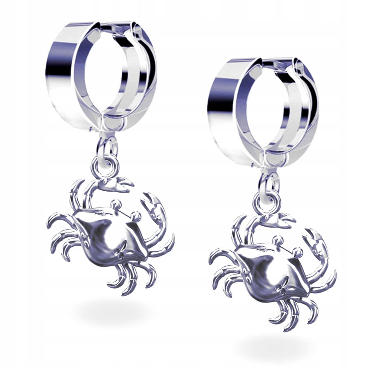 Krab Symbol obnovy a síly Stříbrné náušnice pouta stříbro 925