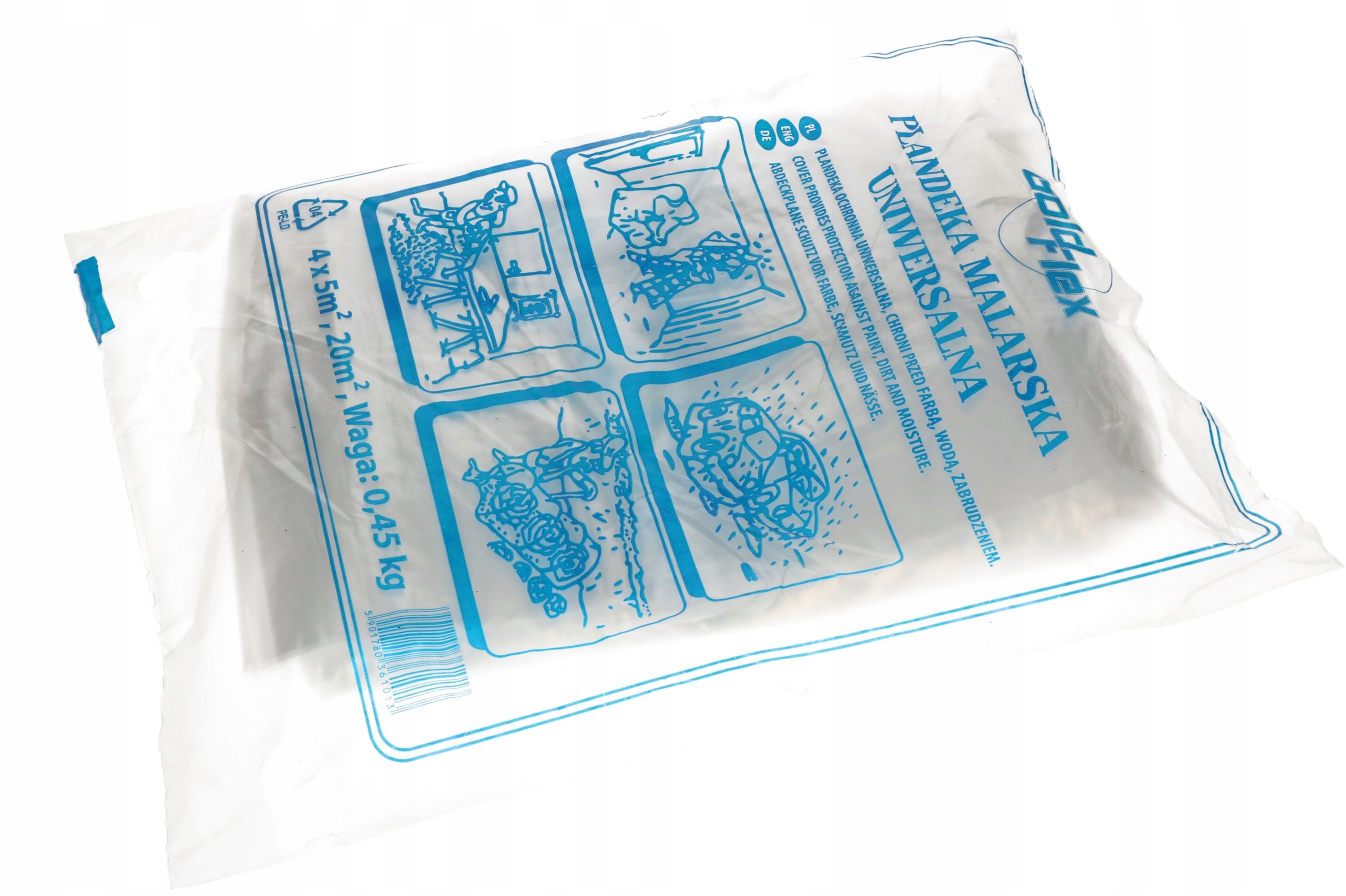 Maliarska Fólia 4X5 M Priehľadná Hrubá 25KS