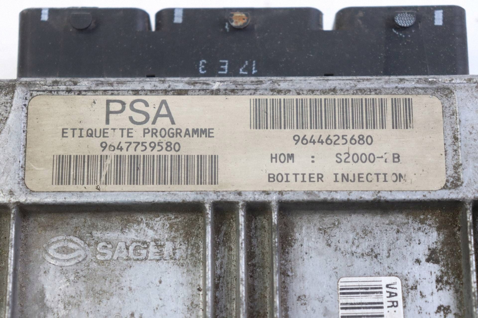 PEUGEOT 206 module computer control unit of the engine 1.4 16V 9647759580 9644625680