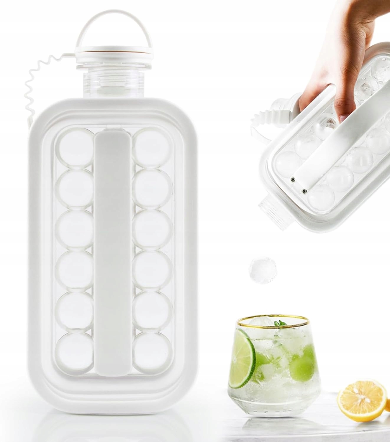 Forma na led, nádoba na led se 17 kostkami ledu, koule