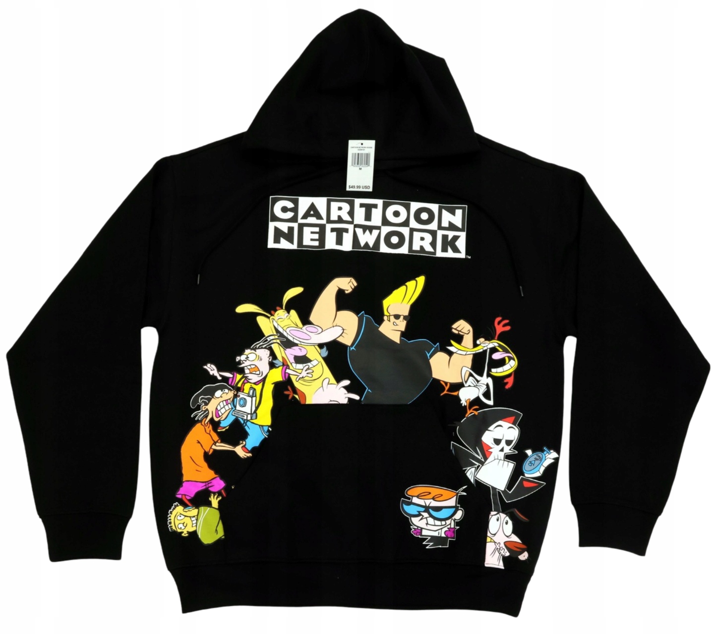 Pánská mikina pro mládež s kapucí Cartoon Network vel. M Černá kapsa