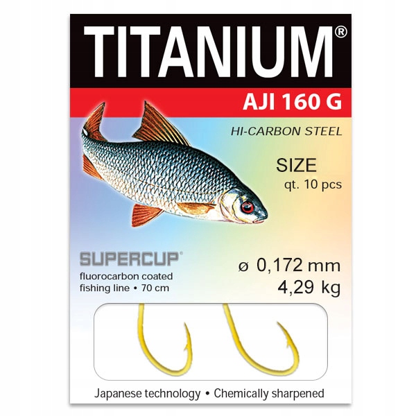 Haczyki Robinson Titanium z przyp. Aji 160G #8
