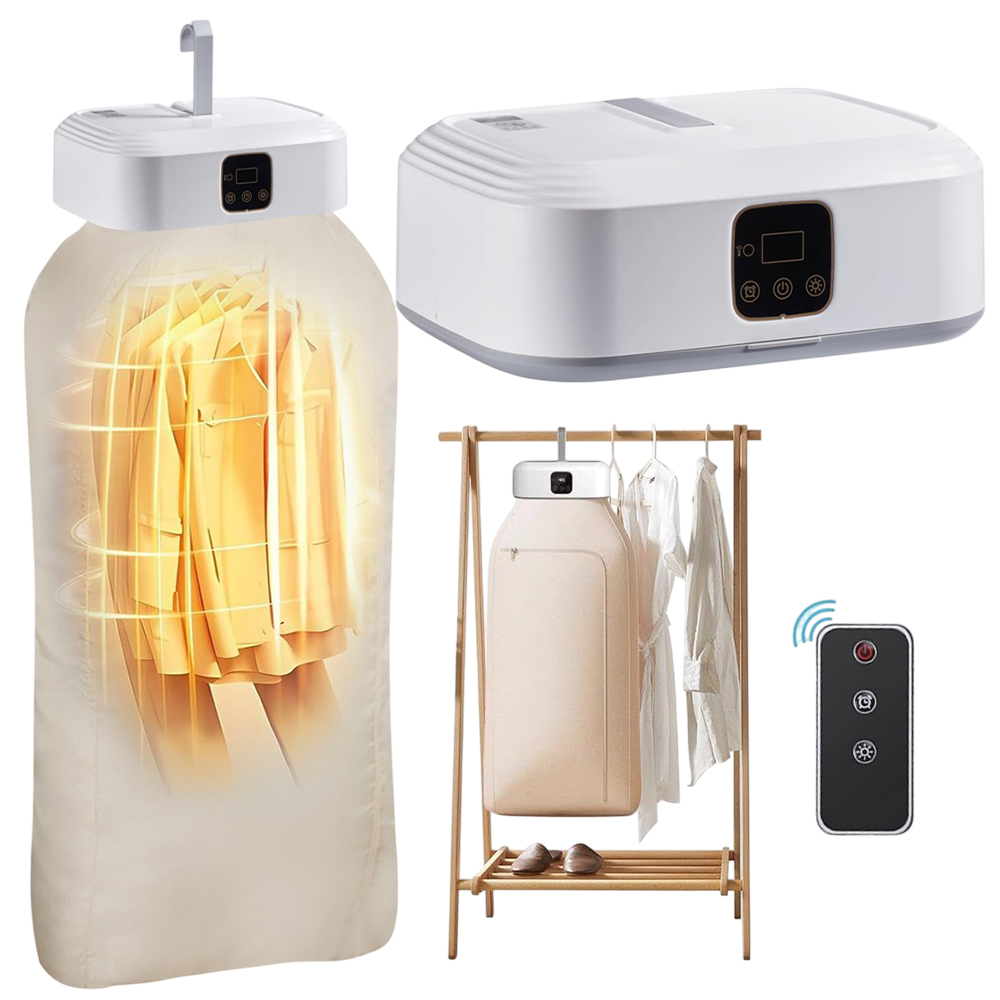 Levně Mini Sušák Oděvů 600W 220V Cirkulace Horkého Vzduchu 360°