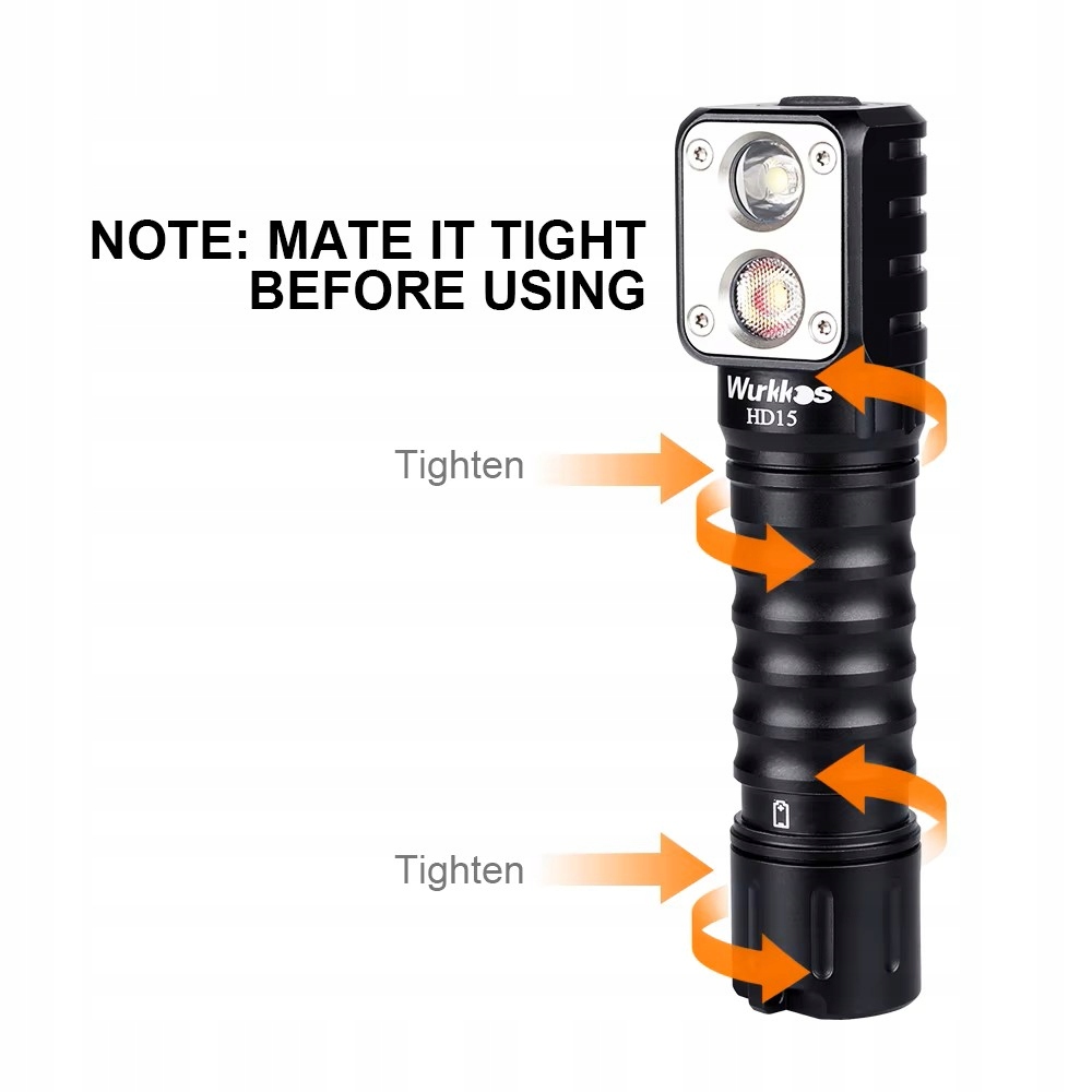 Latarka czołowa Wurkkos HD15 Dioda Led LH351D+ SST20 Aku18650 wsteczne łado