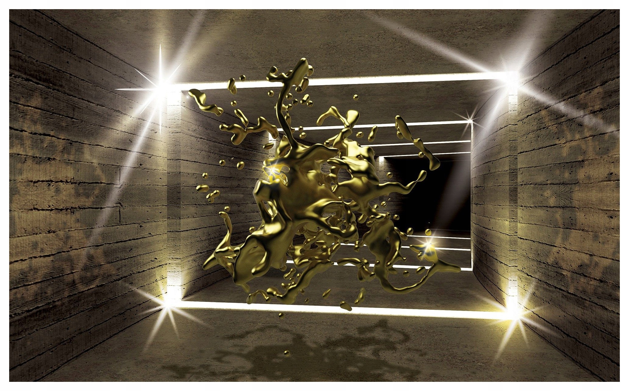 Fototapeta Tunel Zlatý Kov Abstraktné svetlo Dizajn 416x254 Vinyl lepidlo