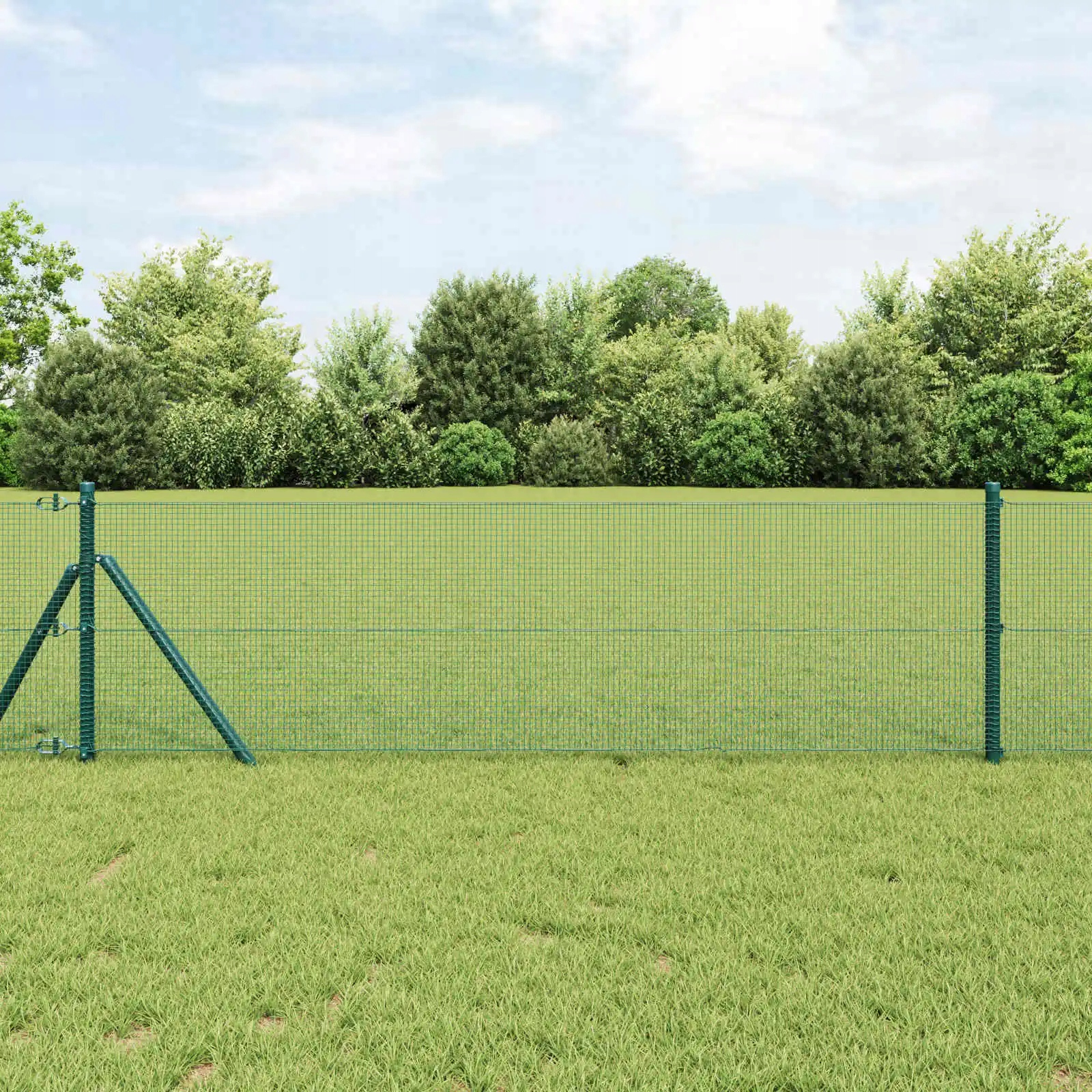 vidaXL Svařovaný drátěný plot Zelená 1.2 x 25 m