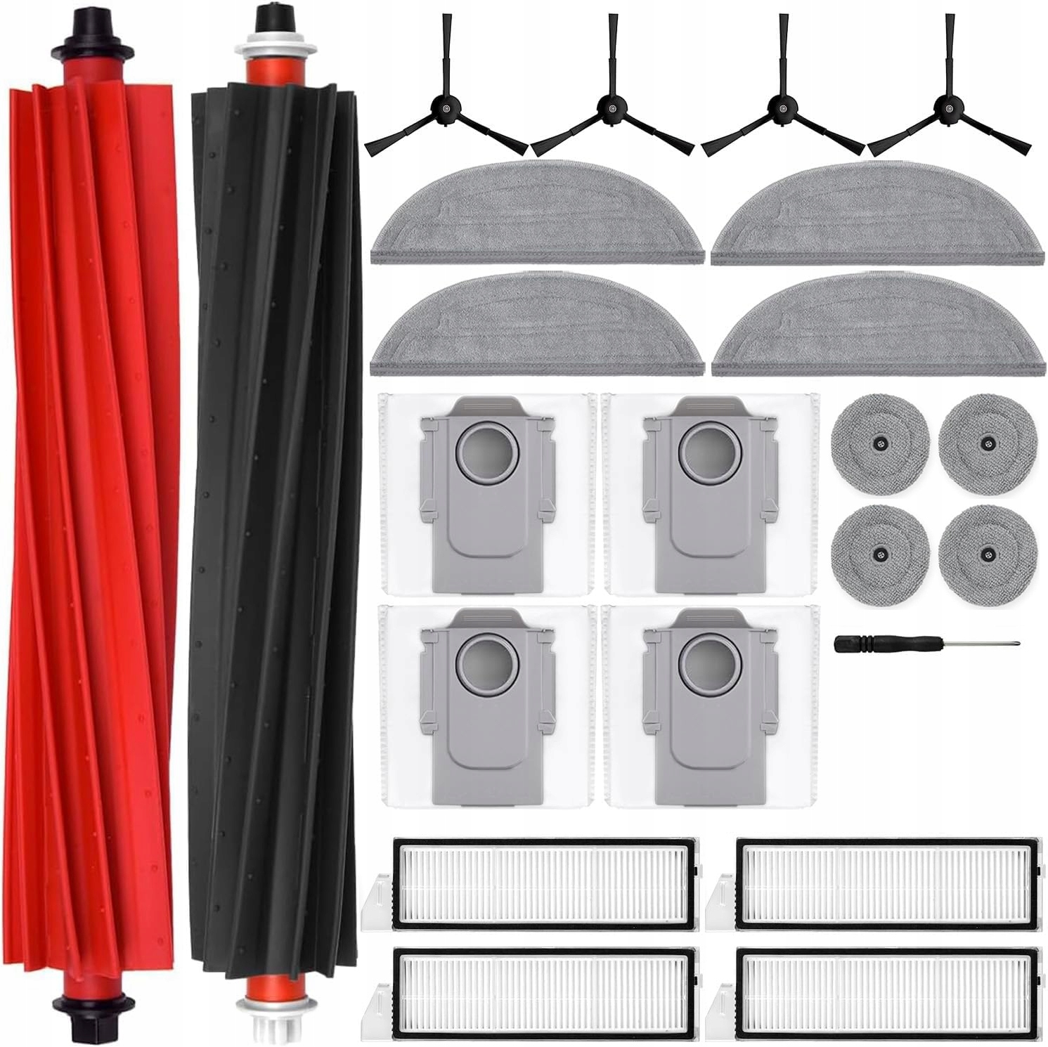 Duży zestaw do Roborock S8 maxV Ultra worki mopy filtry szczotki