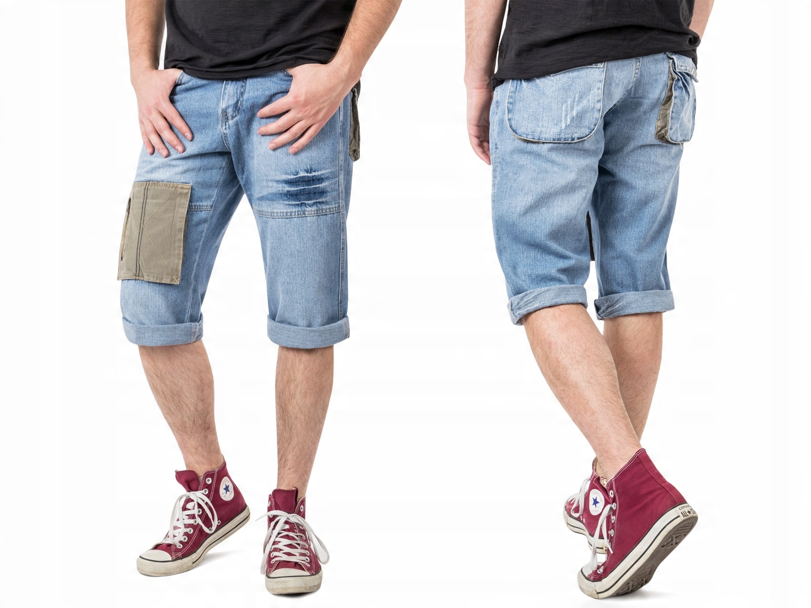 

Krótkie Spodenki Męskie Bermudy 7782 Jeansy 78 cm
