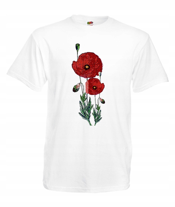 

XXXL Koszulka Męska Kwiaty Maki Folk Magnolia Wzor