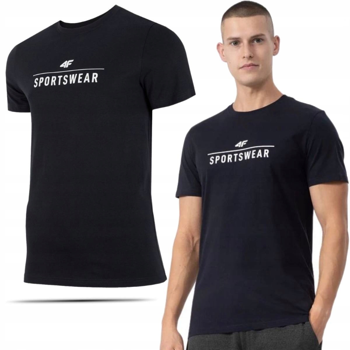 

4F Koszulka Męska Basic T-shirt Bawełniana r. M