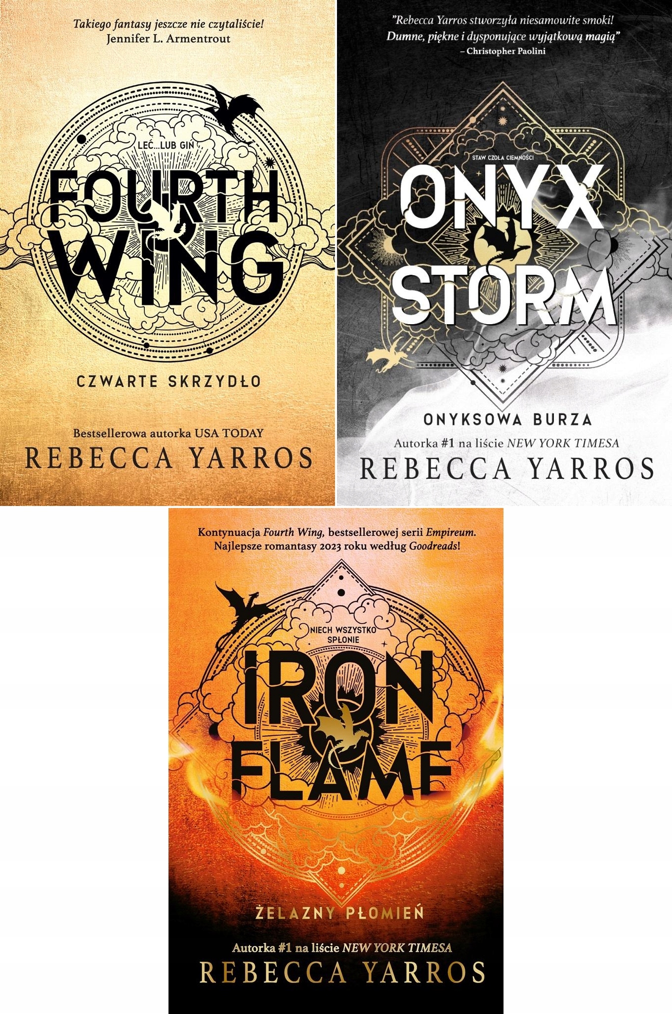 Fourth Wing, Iron Flame, Onyx Storm セット PakieT Fourth Wing /Iron Flame/Onyx Storm R.Yarros