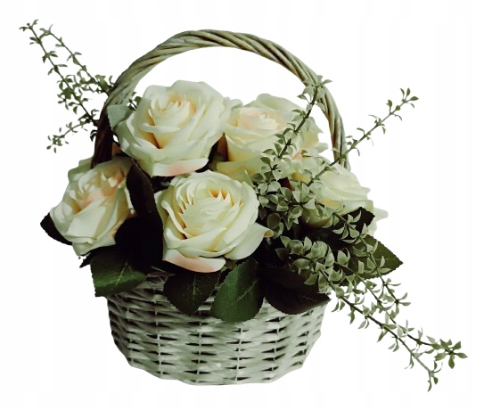 KWIATY SZTUCZNE STROIK W KOSZYKU