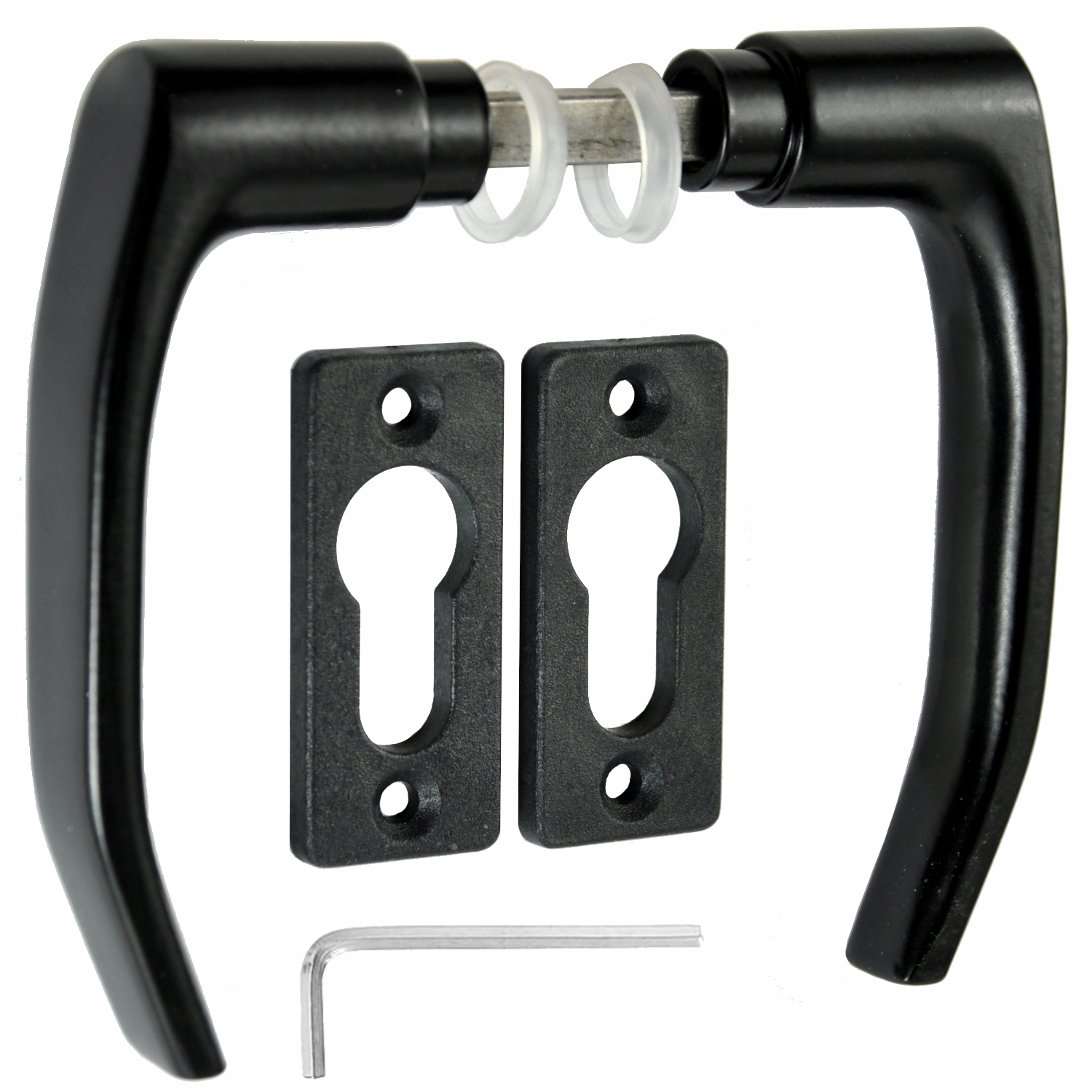 

Klamka Do Furtki Bramki Czarna Rozeta Wkład