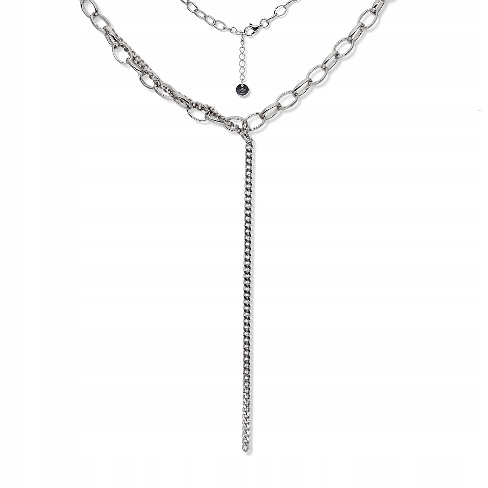 Stříbrný rhodiovaný náhrdelník Ag 925 NS8569