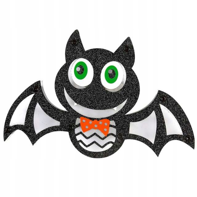 DEKORACJA nietoperz ŚWIECĄCA halloween ŚCIENNA