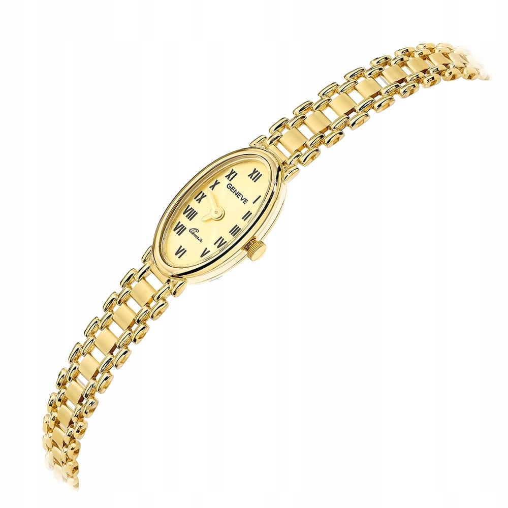 Zlaté hodinky 585, oválný dámský ciferník, jemný pro ženu, 17.72 g dárek