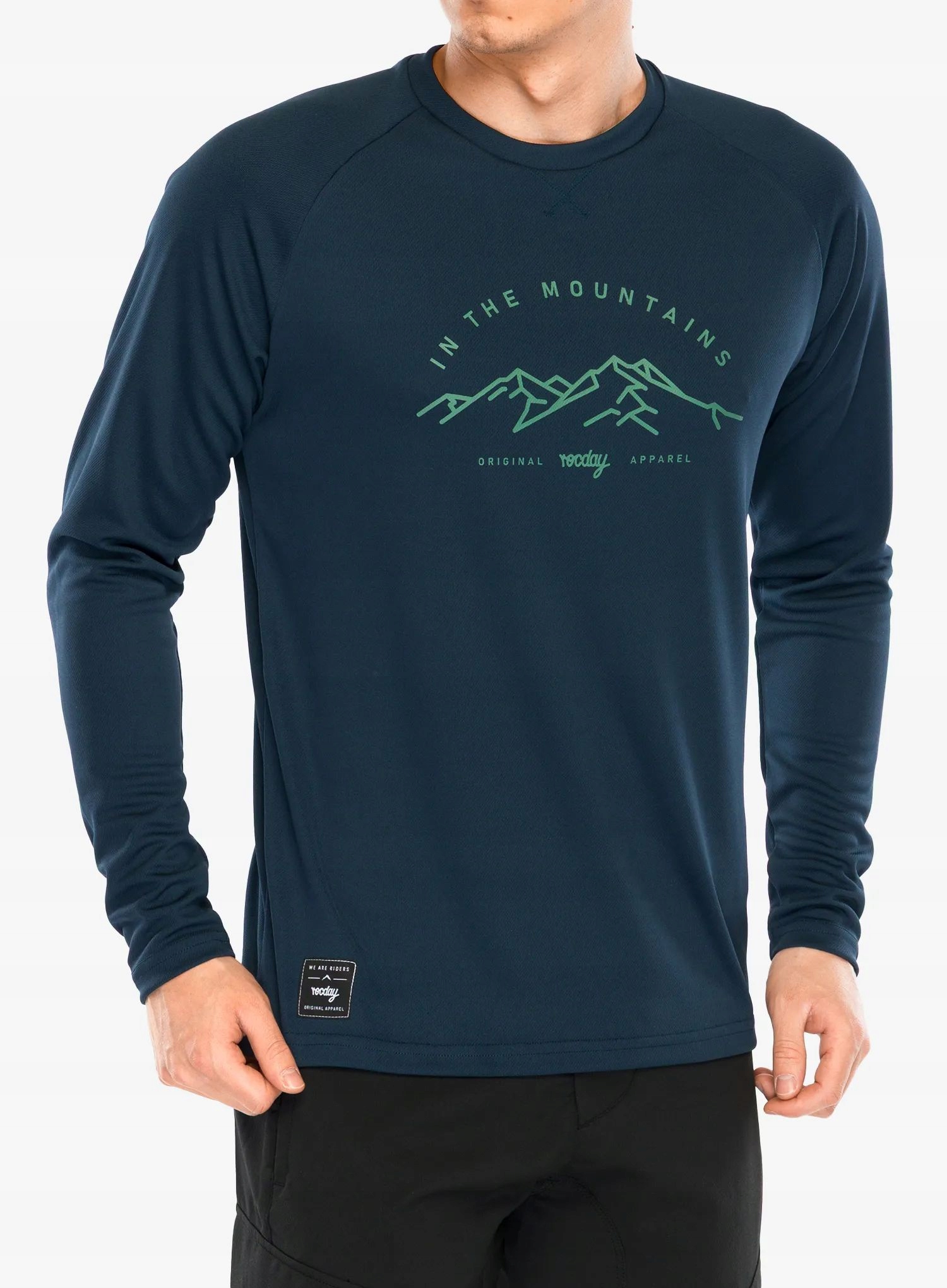 Koszulka z długim rękawem Rocday Mount navy blue XXL