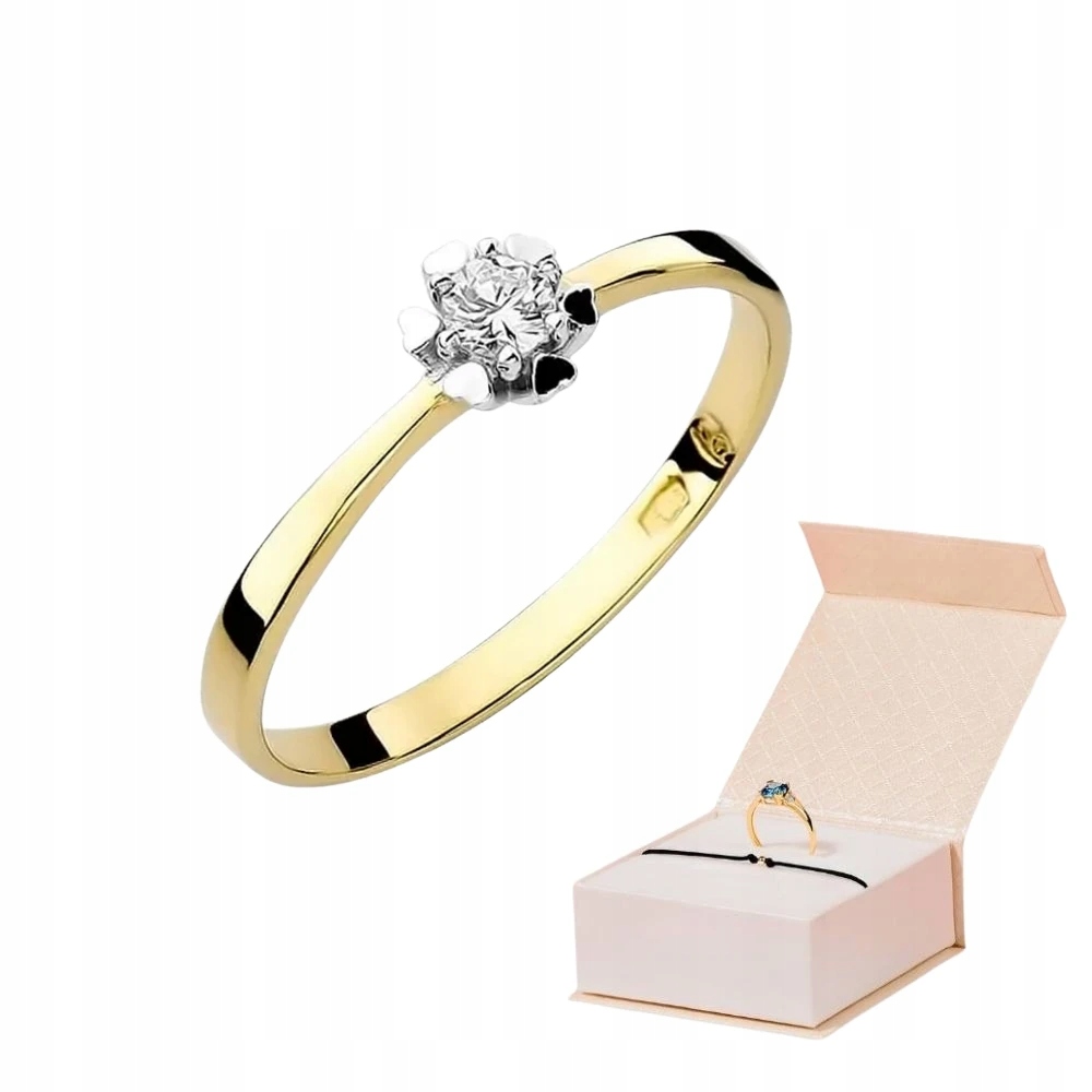 Zásnubní Prstýnek s briliantem Zlatý náramek