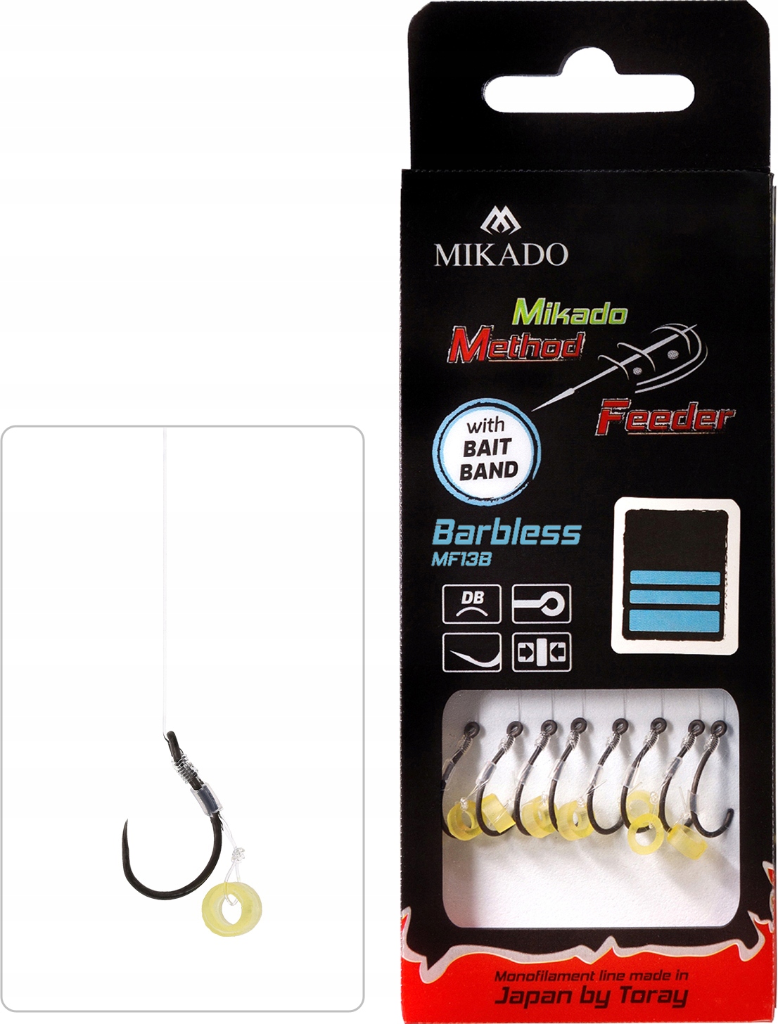 Gotowe przypony Mikado Z Gumką hak nr 4 żyłka: 0.28mm/10cm 8szt.