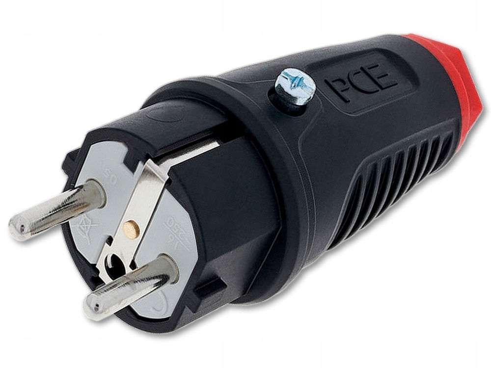 

Wtyczka Gumowa 230V 16A Złącze 3P Wtyk Pce 0521