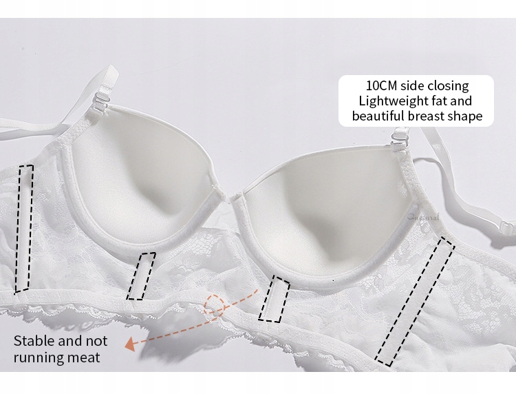 Lace Bralette Woman Invisible Backless Bra Lace Lingerie Low Back Bra Sexy  Bras Plus Size Seamless Lingerie Wedding Underwear