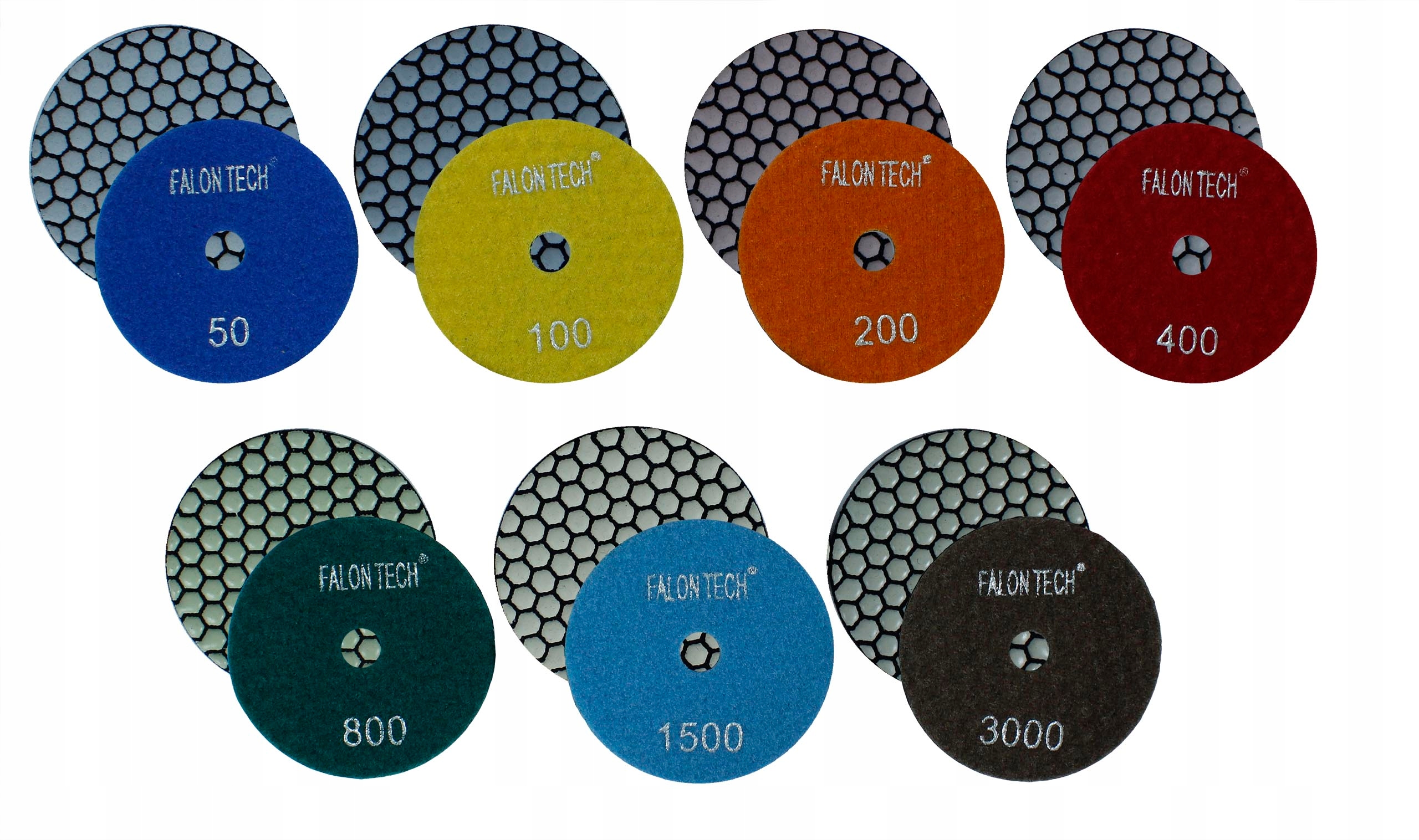 ZESTAW TARCZ DIAMENTOWYCH DO POLEROWANIA GRESU PŁYTEK TARCZE DYSK EAN (GTIN) 6977015820852