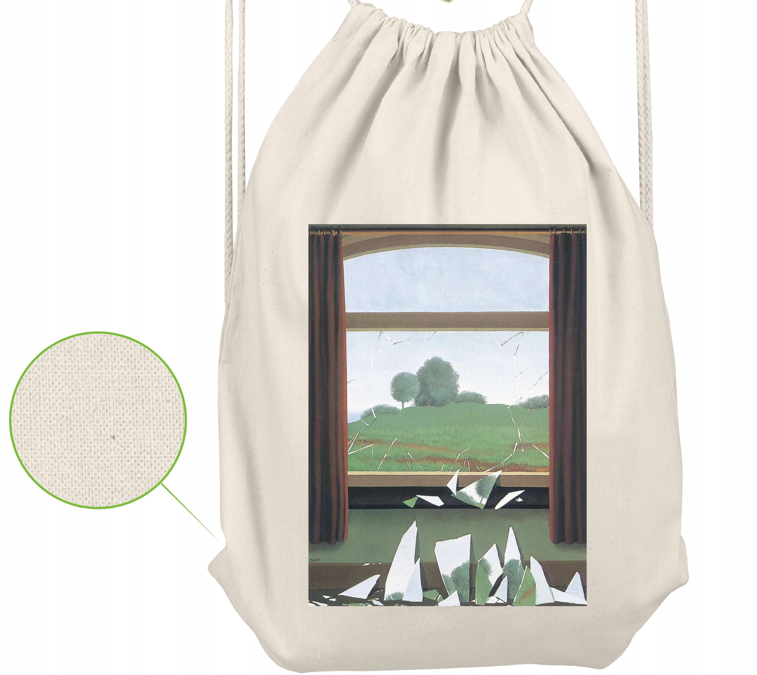 René Magritte - The Key to the Fields Torba ze ściągaczem typu tote ...