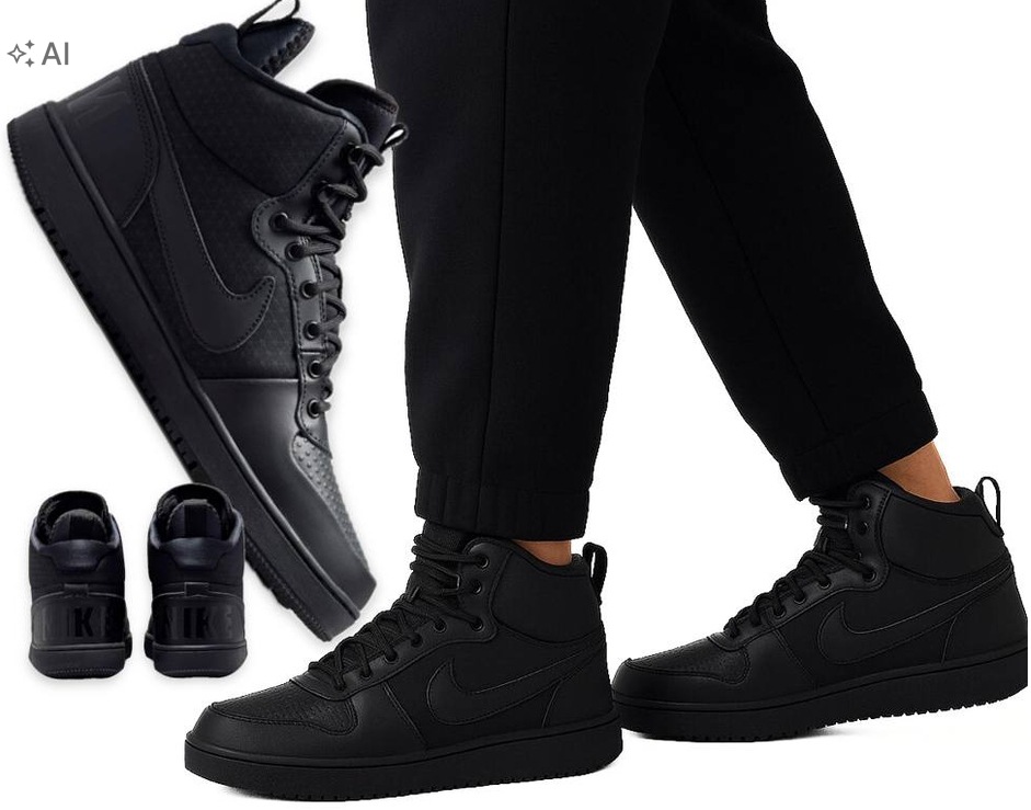 Zimowe buty sportowe Nike Oryginał obuwie Skórzane wysokie skóra r.44