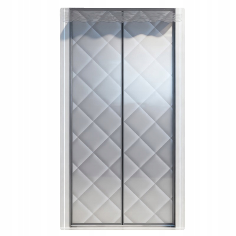 Magnetická tepelná izolačná záclona na dvere 90x200 cm, šedá