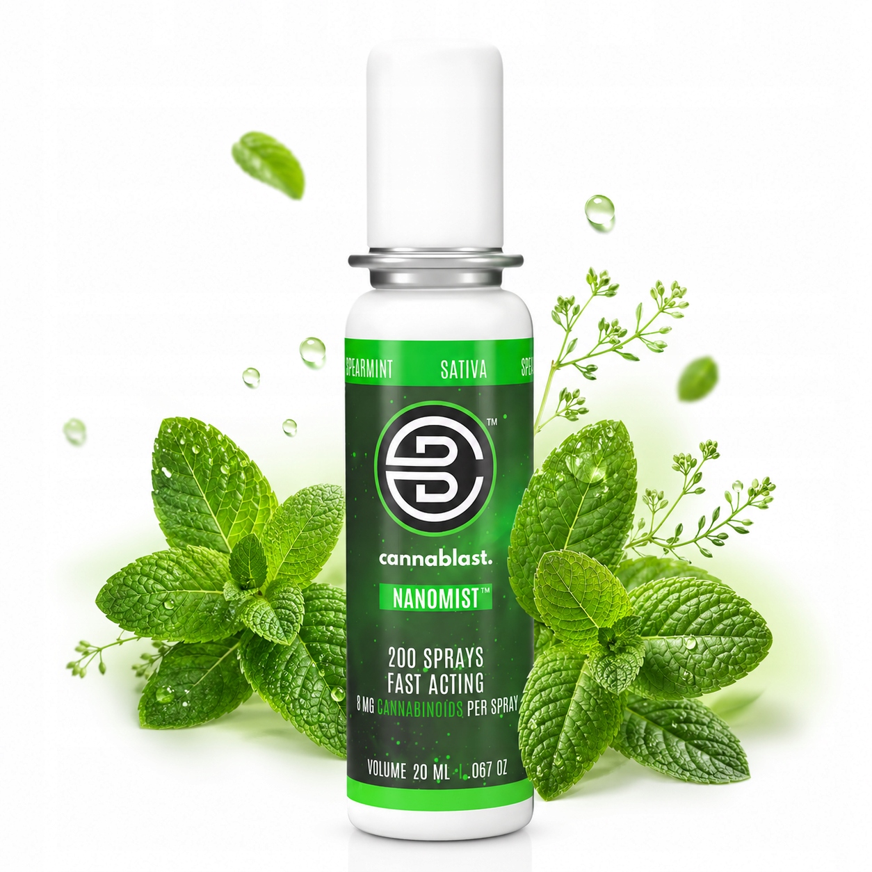 Cannablast Nanomist Sativa 1610mg Spearmint Olejek Spray Podjęzykowy 20ml