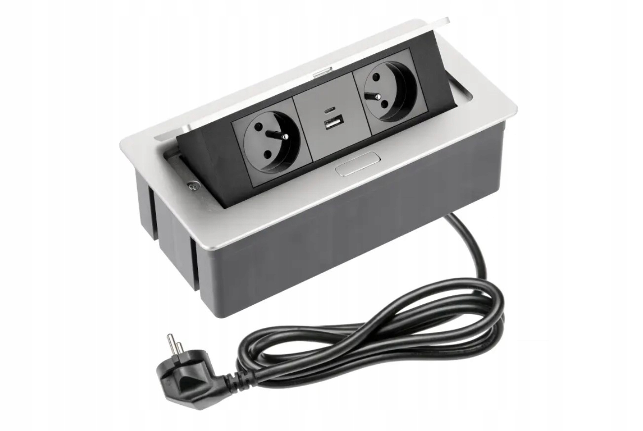 Prodlužovač Nábytku Stolní Gtv Soft 2X Zásuvka S Uzemněním Usb A+c