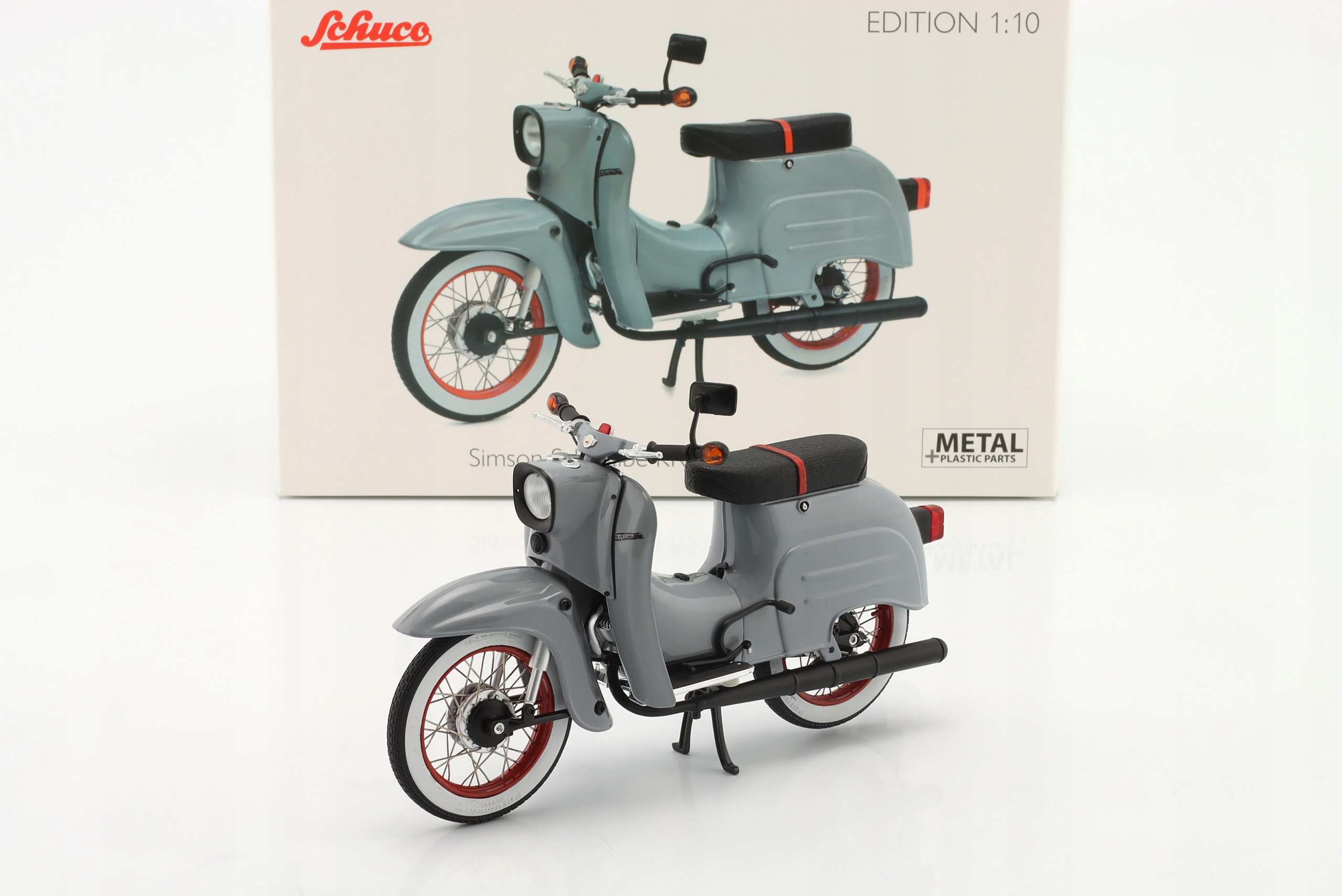 Schuco Simson Schwalbe KR51/1 Custom III Šedá 1:10