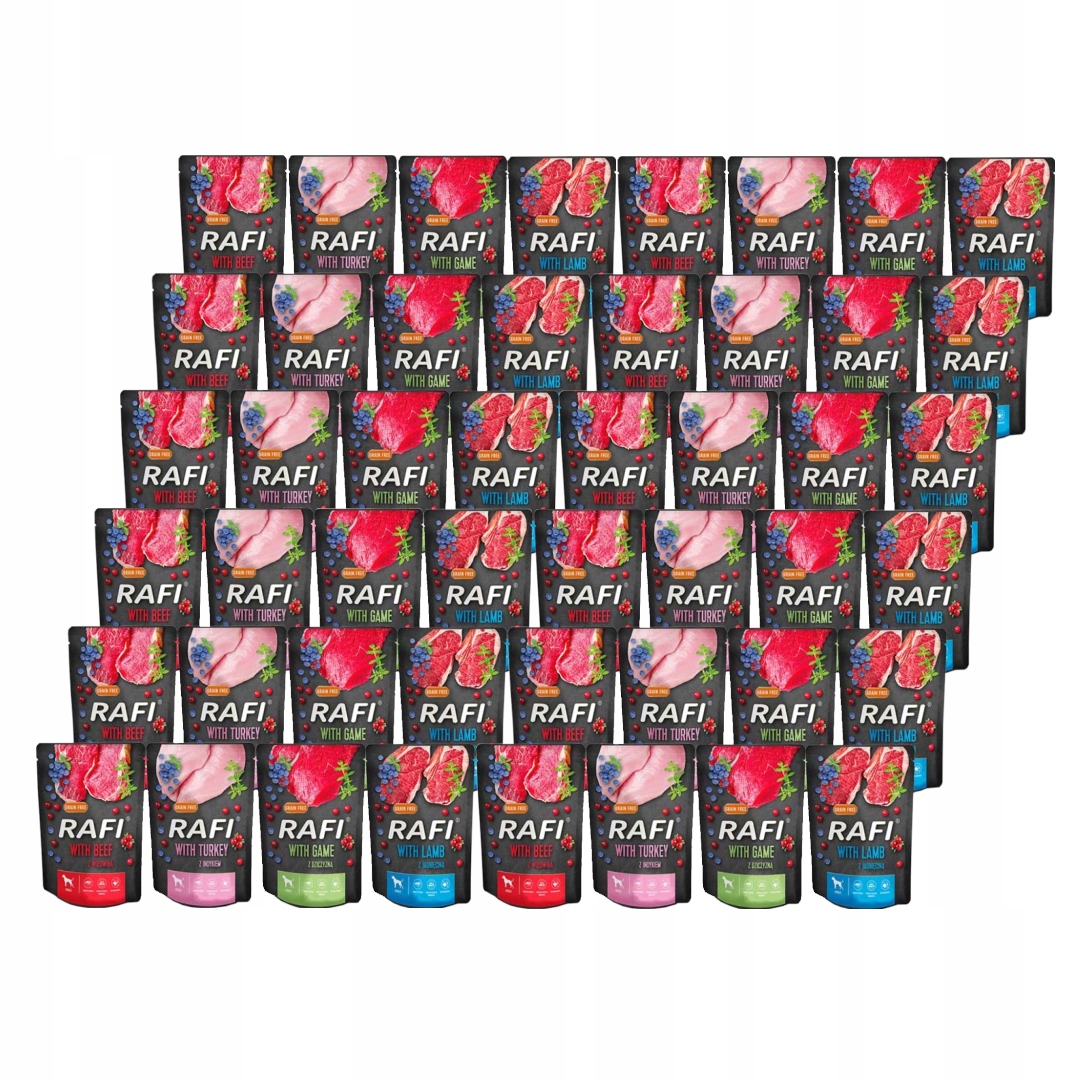 Rafi Mokra Karma Dla Psa Mix Smaków 48x300g