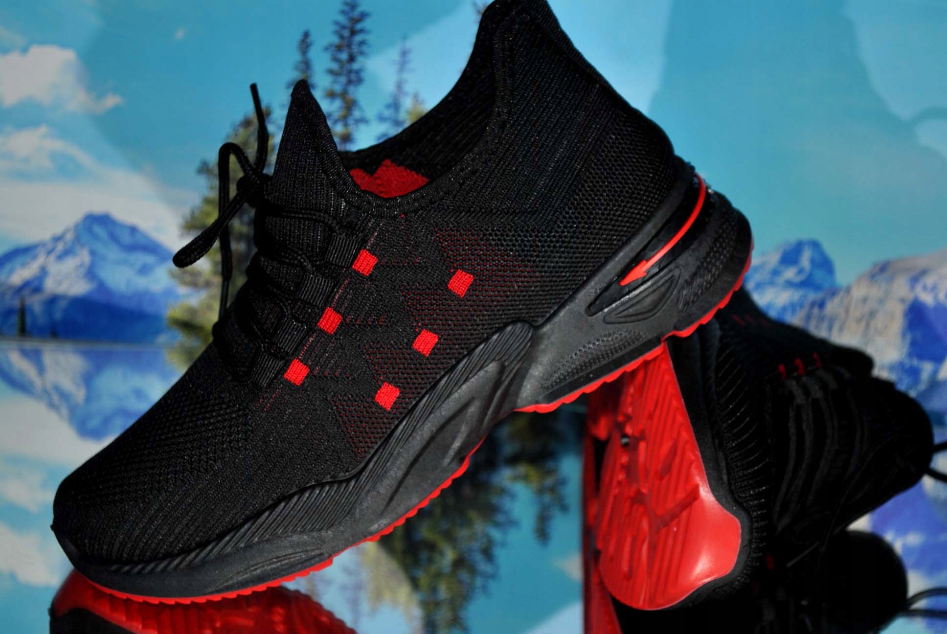 ADIDASY SPORTOWE Do BIEGANIA MĘSKIE BUTY MŁODZIEŻOWE TRAMPKI AIR ORGINAL Kolor czarny