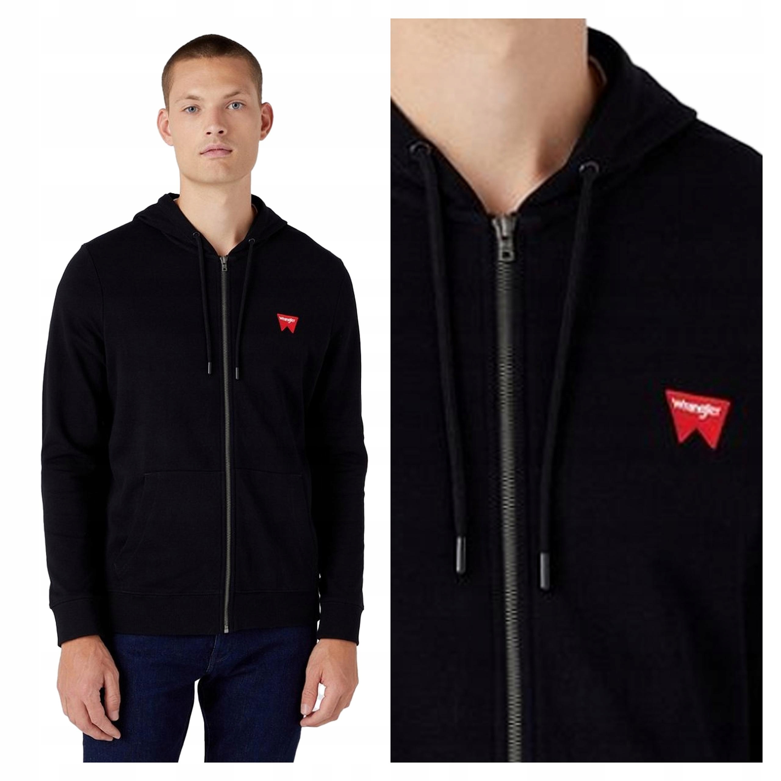 WRANGLER ZIP THRU HOODIE MĘSKA BLUZA LOGO M