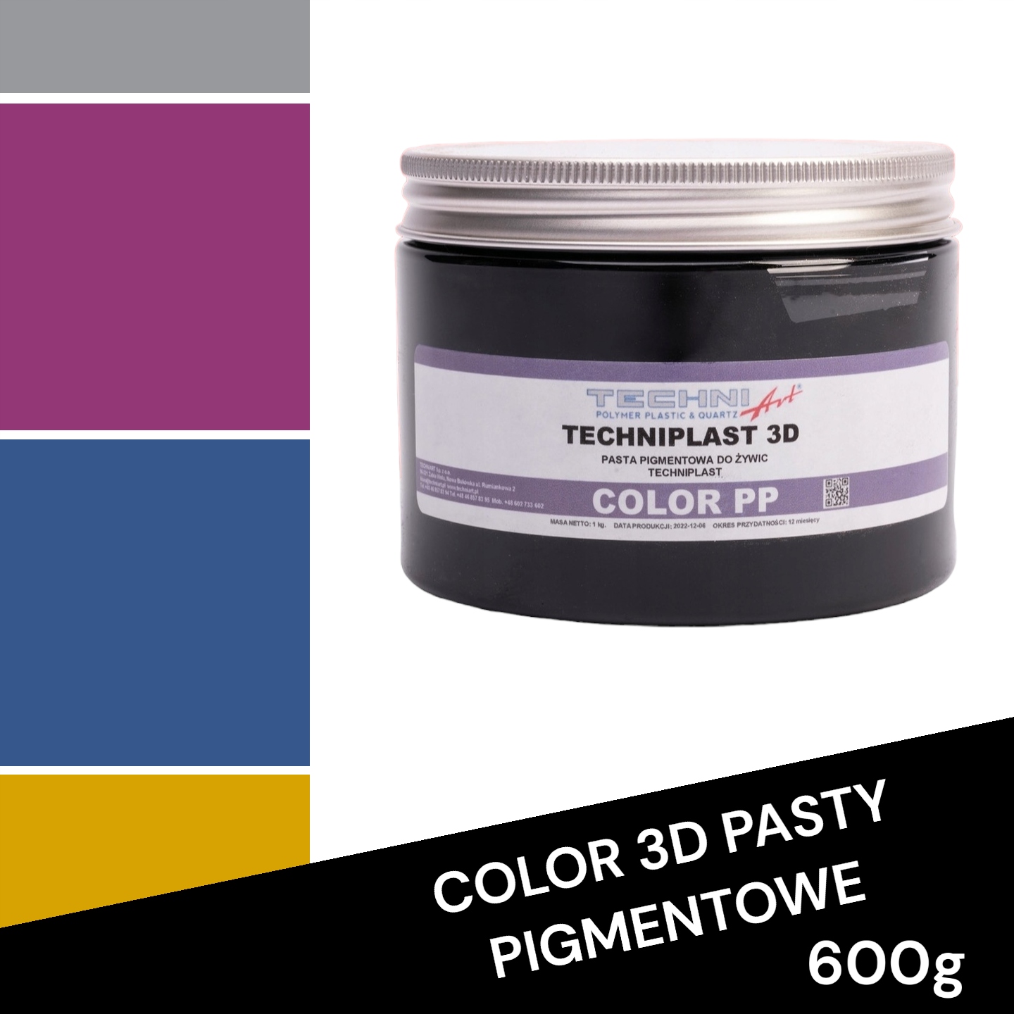 Barvivo pigmentová pasta na pryskyřice Color 3D 600g