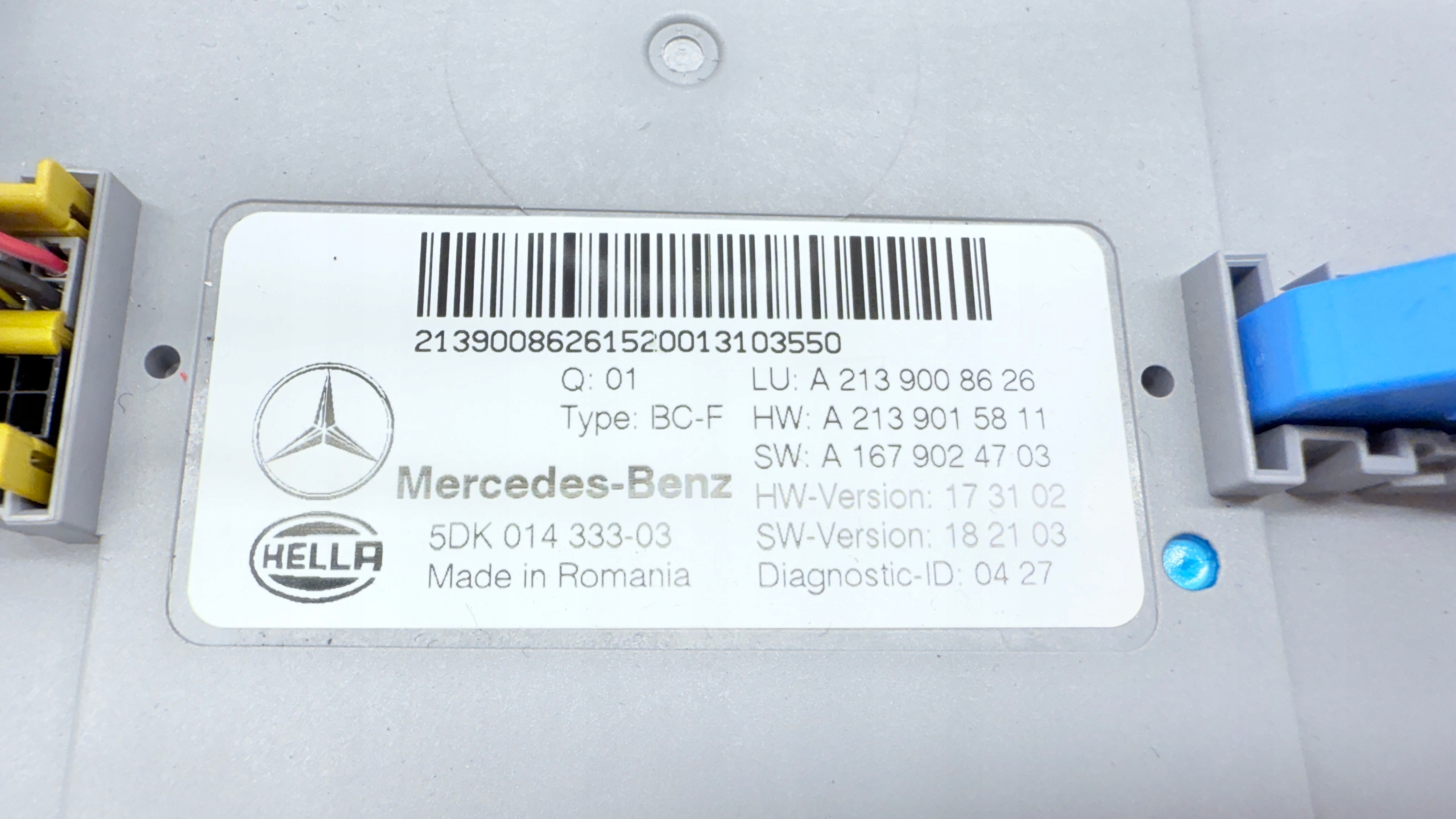 MERCEDES W238 module control unit KOMFORTU A2139008626
