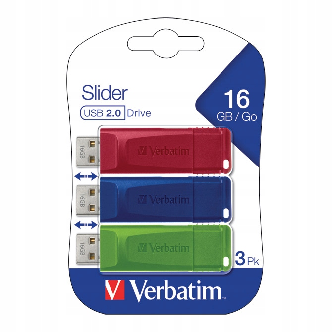 Pendrive Verbatim Slider 16 Gb Usb 2.0 többszínű