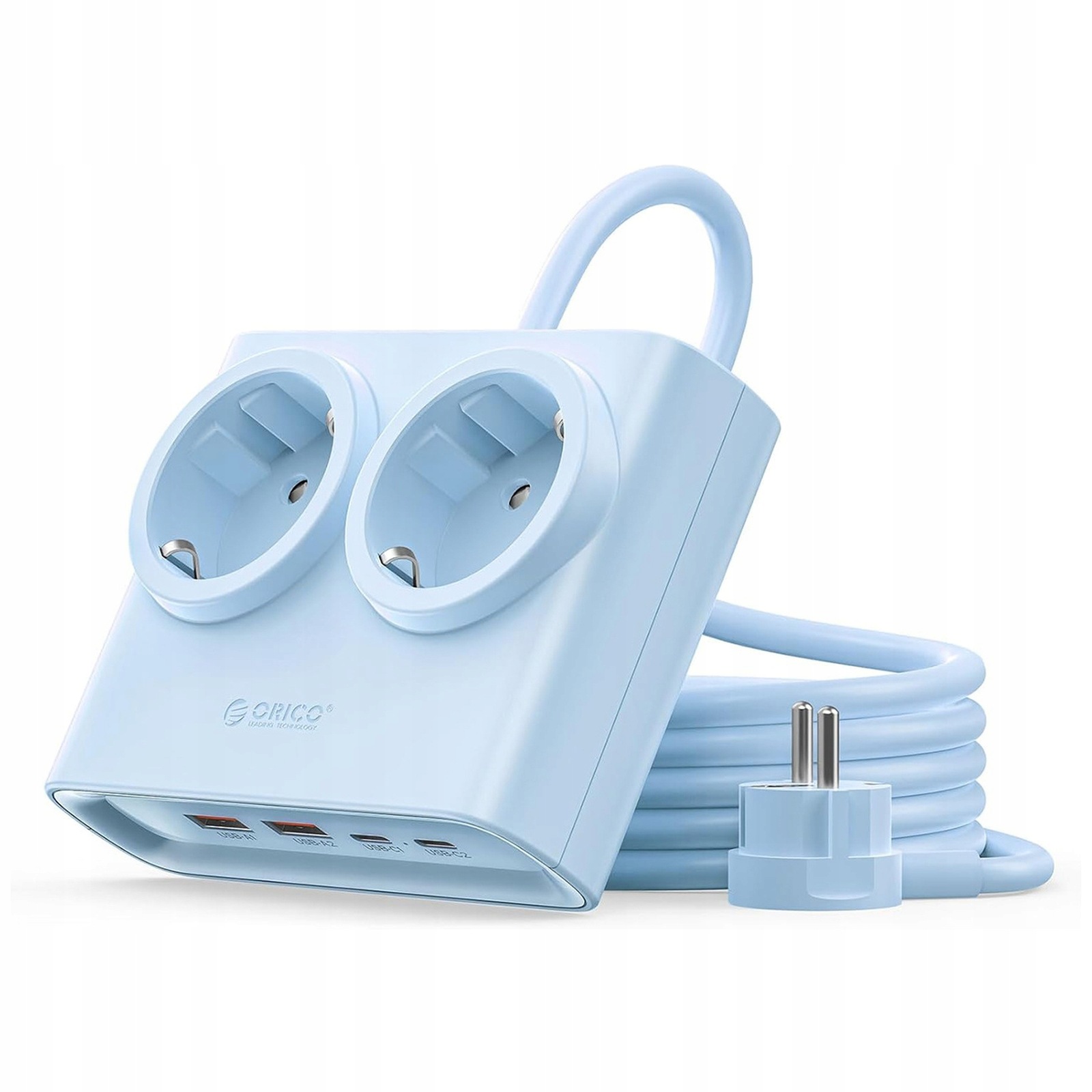 Zásuvková lišta 6v1 Ac Usb-a Usb-c 25W modrá
