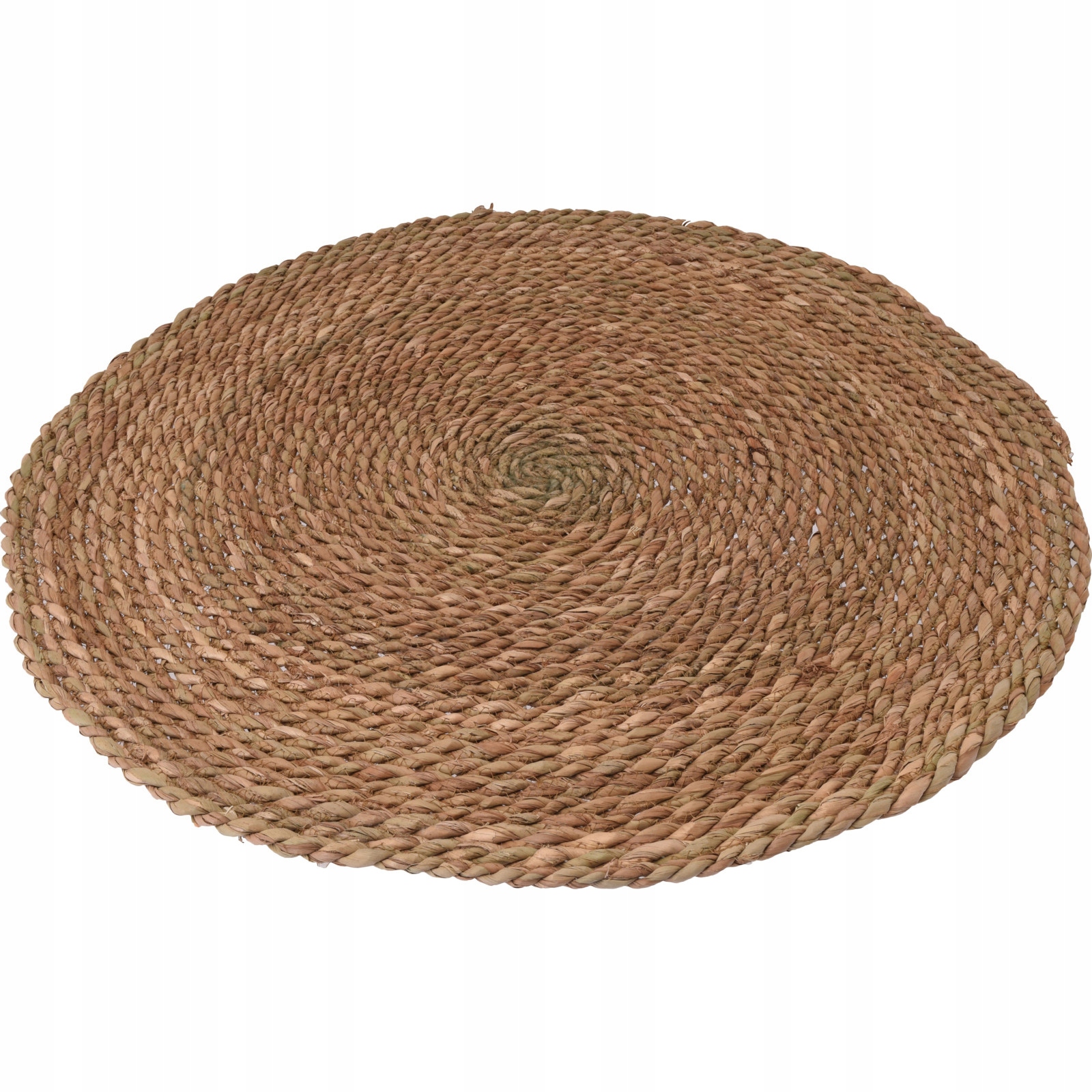 Kulatý Koberec Pletený Z Mořské Trávy, Průměr 80 CM, Hnědý