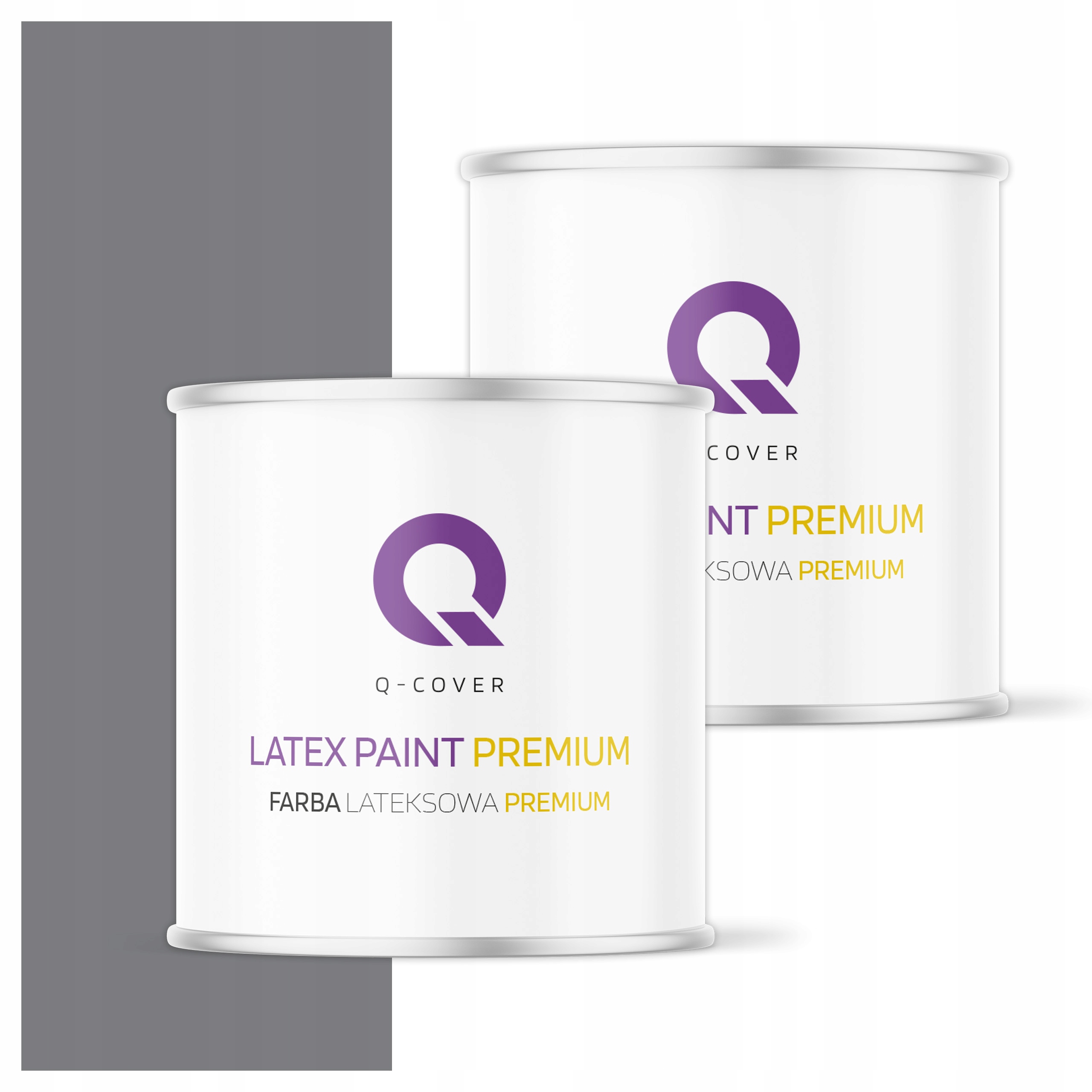 Umývateľná farba na steny stropov 2L Hlboká matná Šedá tmavá