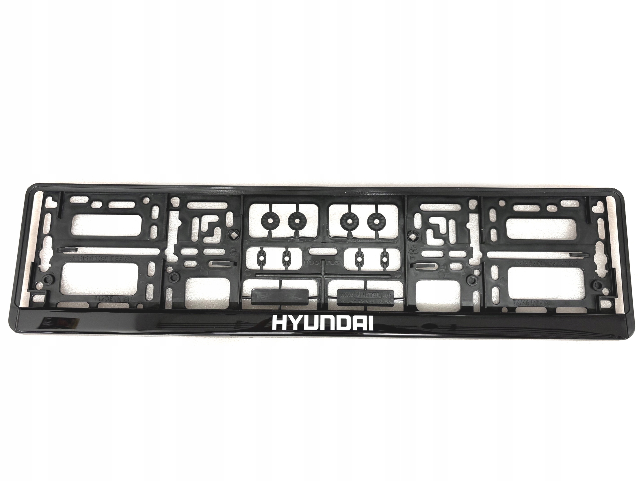2x Ramki Ramka Rejestracyjna Tablicy Żelowe Hyundai Czarna