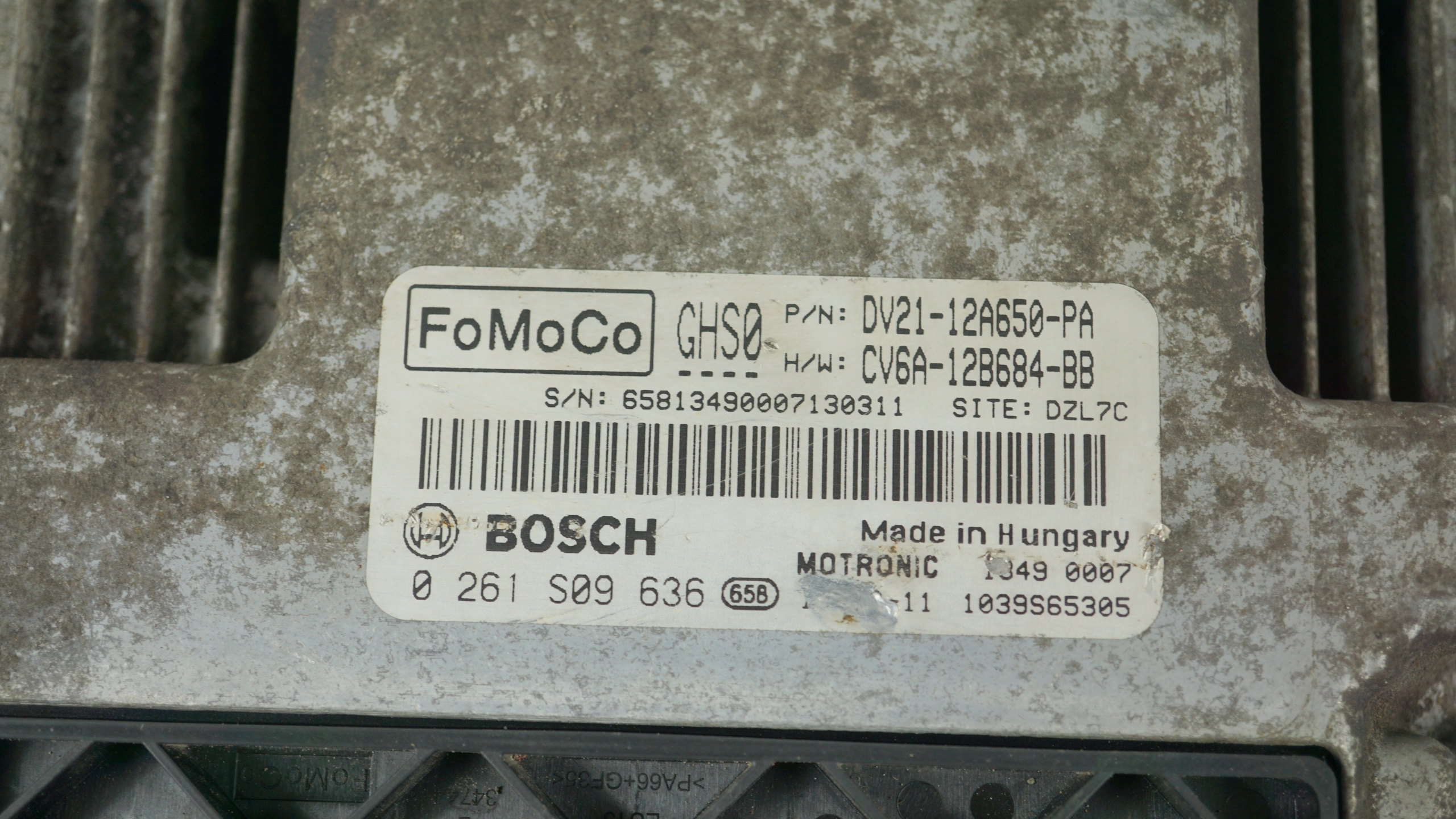 computer FORD B-MAX 1.0 ECOBOOST 0261S09636 DV21-12A650-PA CV6A-12B684-BB