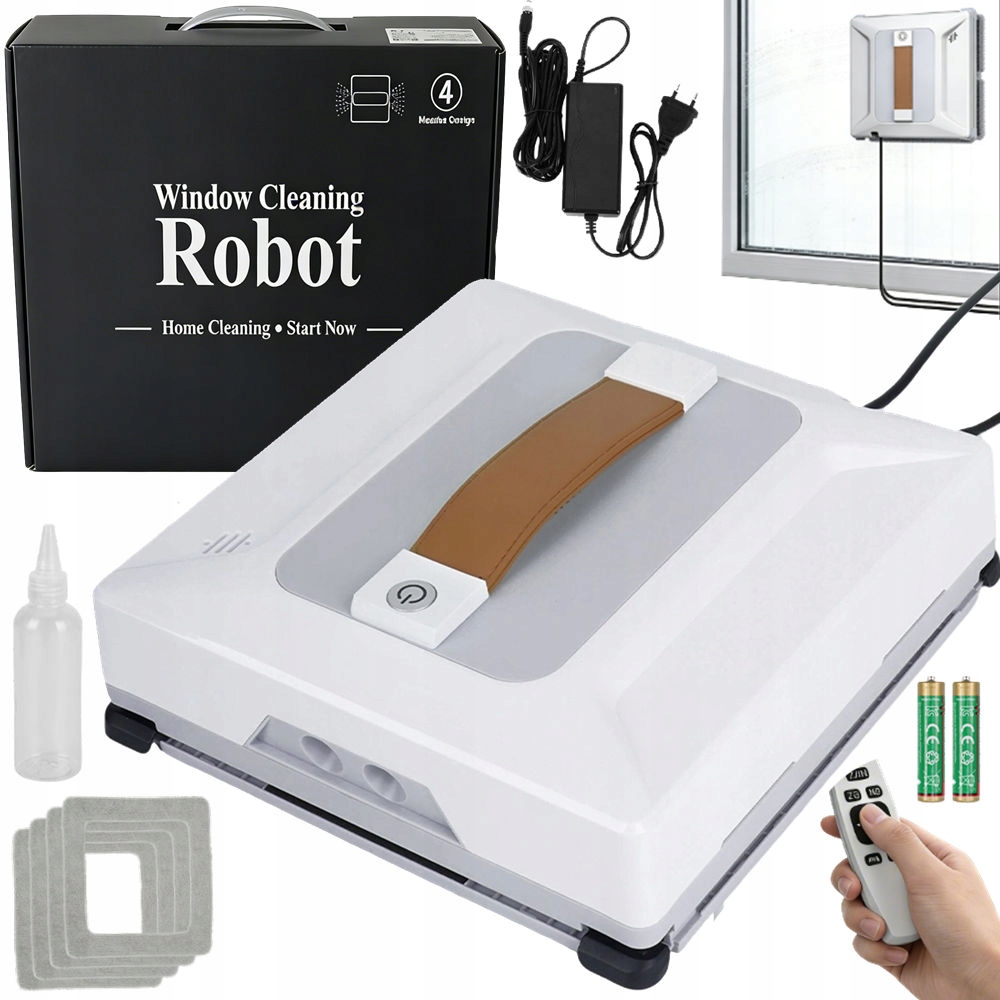 Robot Na Mytí Oken, Zrcadla, Automatická Myčka S Dálkovým Ovládáním 4 Mopy, Sada