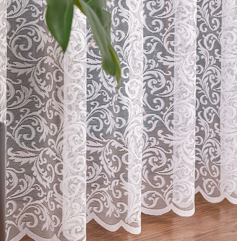 Hrubá krásna záclona na zimu, Záclony s páskou 400x250, krásna